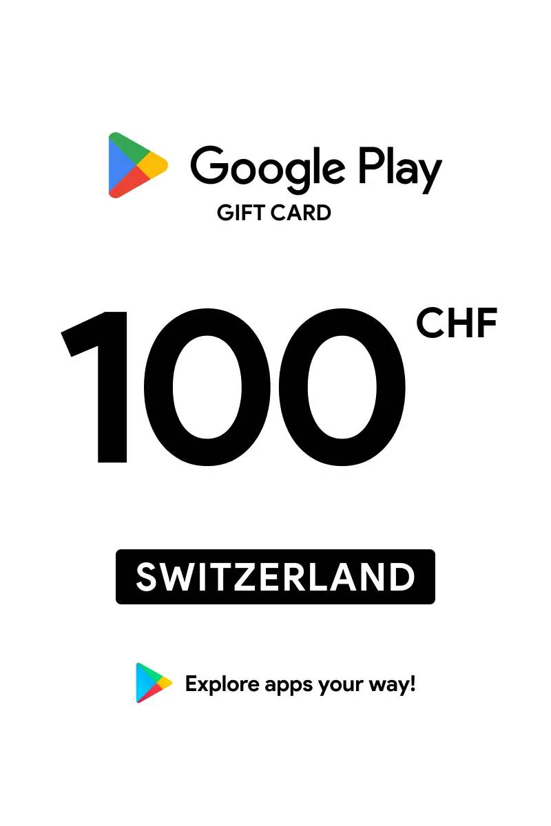 Google Play 100 CHF Gift Card (CH) - Digital Code.