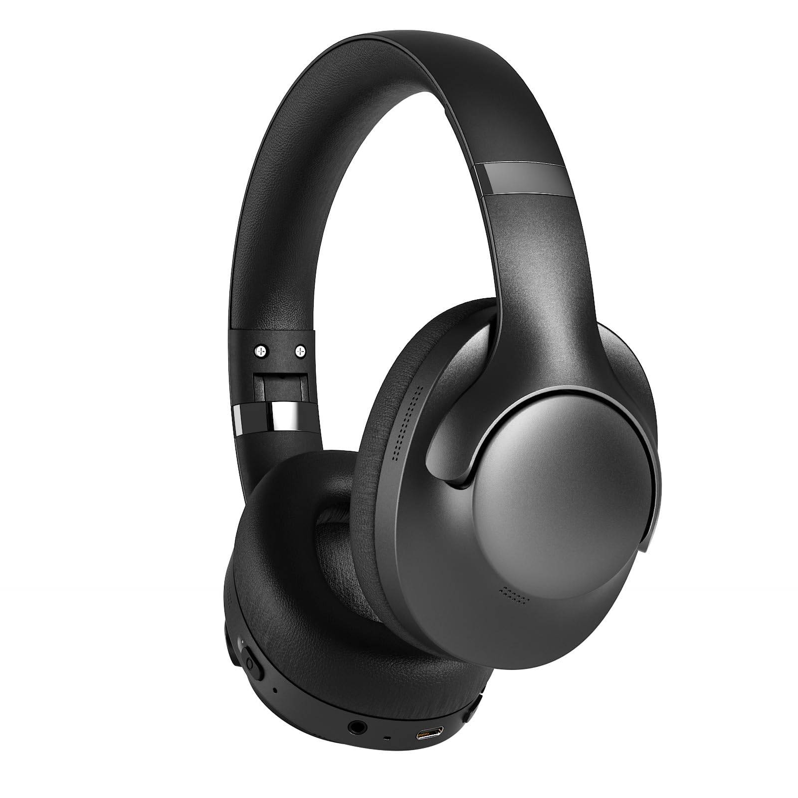 SITOAT Bluetooth Wireless Active Noise Large Ear 50 Hours Low Closed HIFI Deep Sound Leak Language Birthday Bluetooth Japanese Instruction Black svart
