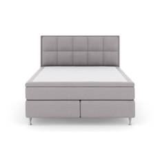 LEXI No 4 Sängpaket 160 Medium - Ljusgrå/Silver Komplett Sängpaket
