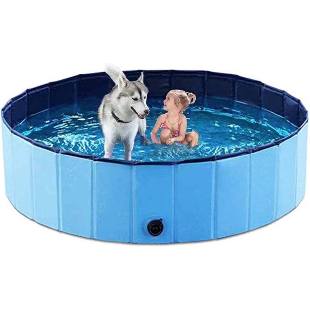 Sammenklappelig hundepool 100x30cm, PVC-sovepool til kæledyr, bærbar, stabil swimmingpool