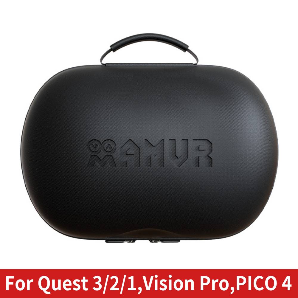 PU Leather Hard Carrying Case for Oculus Meta Quest 3S  VR Headset Portable Storage Bag for Quest 3/2 Vision Pro Accessories