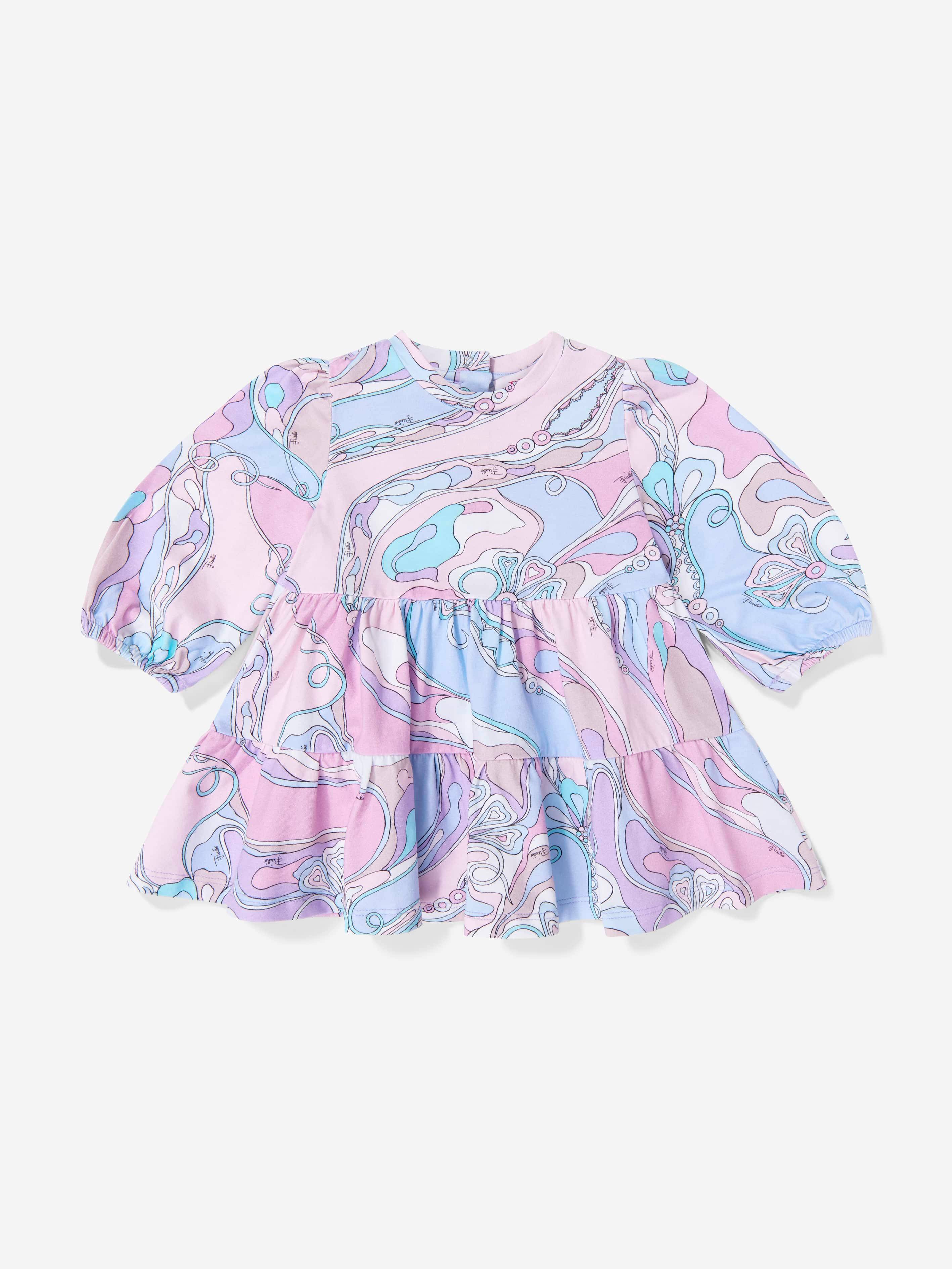 PUCCI Baby Girls Orchidee Print Jersey Dress in Pink - Pink / 9 Mths (9 Mths)