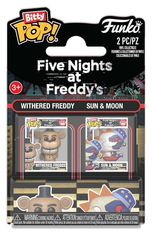 Five Nights at Freddy's Bitty POP! figur 2-pack Withered Freddy & Sun & Moon 2 cm