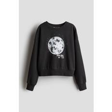Flicka - Mörkgrå/Discokula Sweatshirt med motiv - Size: 170 (14Y+) - H&M (170 (14Y+))