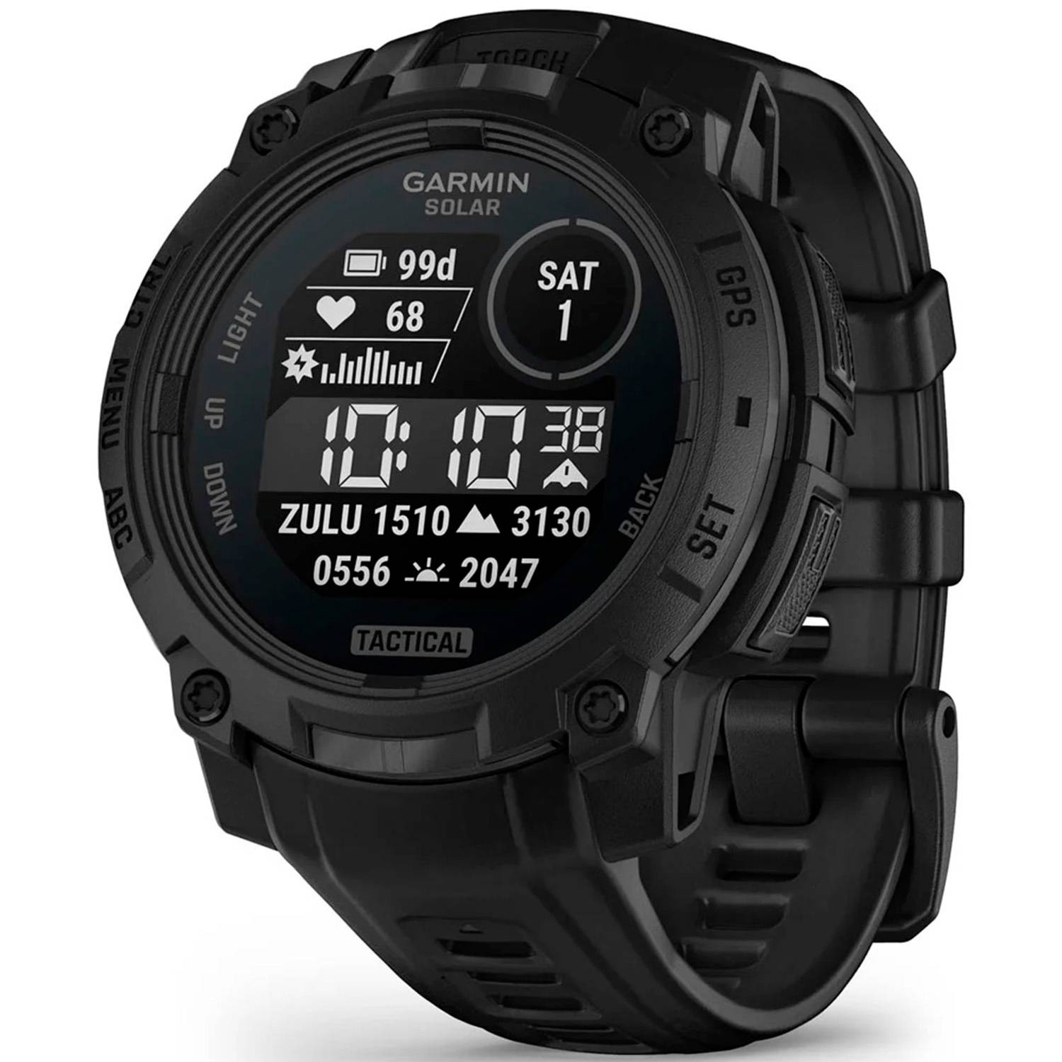 Garmin Instinct 3 45MM SOLAR Tactical Edition 010-02934-50 - Quartz med laddare - 45 mm - Analogt - Herr - Mineralglas - Svart (22 mm)