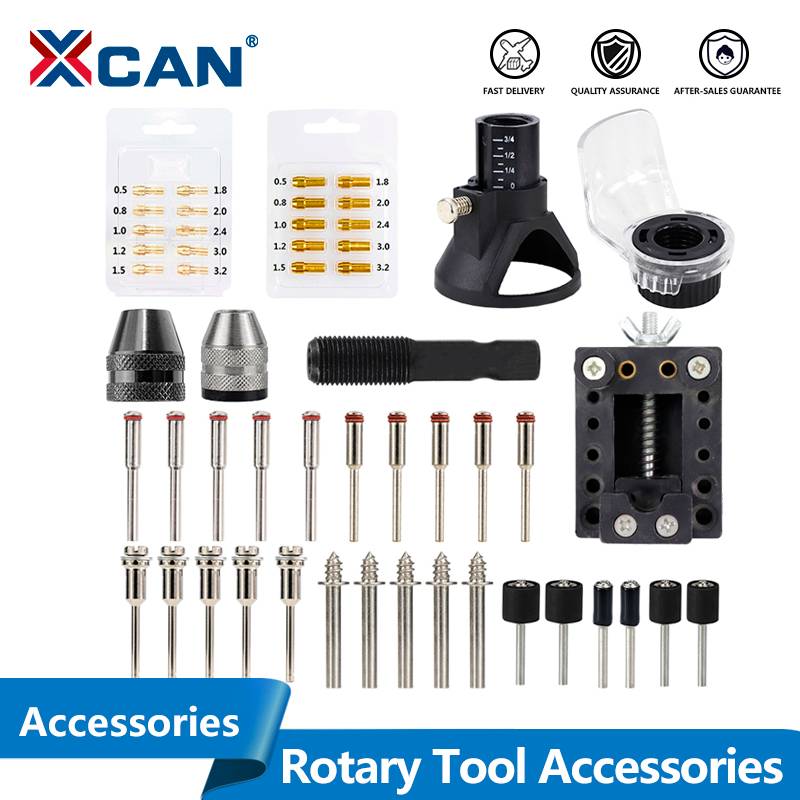 XCAN Rotary Tool Accessories Kit Saw Blade Mandrel Mini Drill Chuck Rotary Dedicated Locator for Dremel Rotary Tools