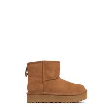 Classic Mini Platform Shearling Boots - Brown - 4 - 5 - 6