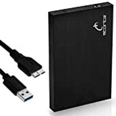 Storite Extern bärbar hårddisk 1 TB med USB 3.0, extern säkerhetskopieringslagring, snabb dataöverföring lämplig för PC, Mac, Xbox One, fönster, spel, bärbar dator och stationär dator (svart)