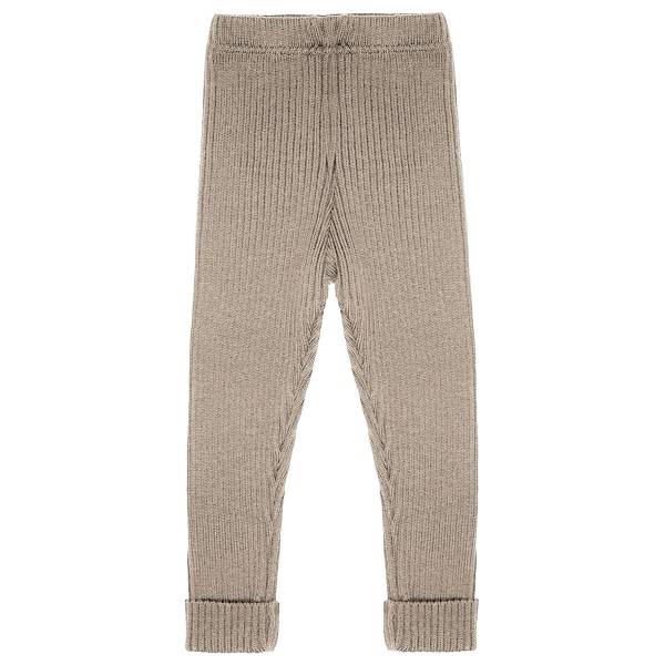 maximo Kid's Rippstrick Leggings Leggings Barn Storlek 110/116 Färg beige melange