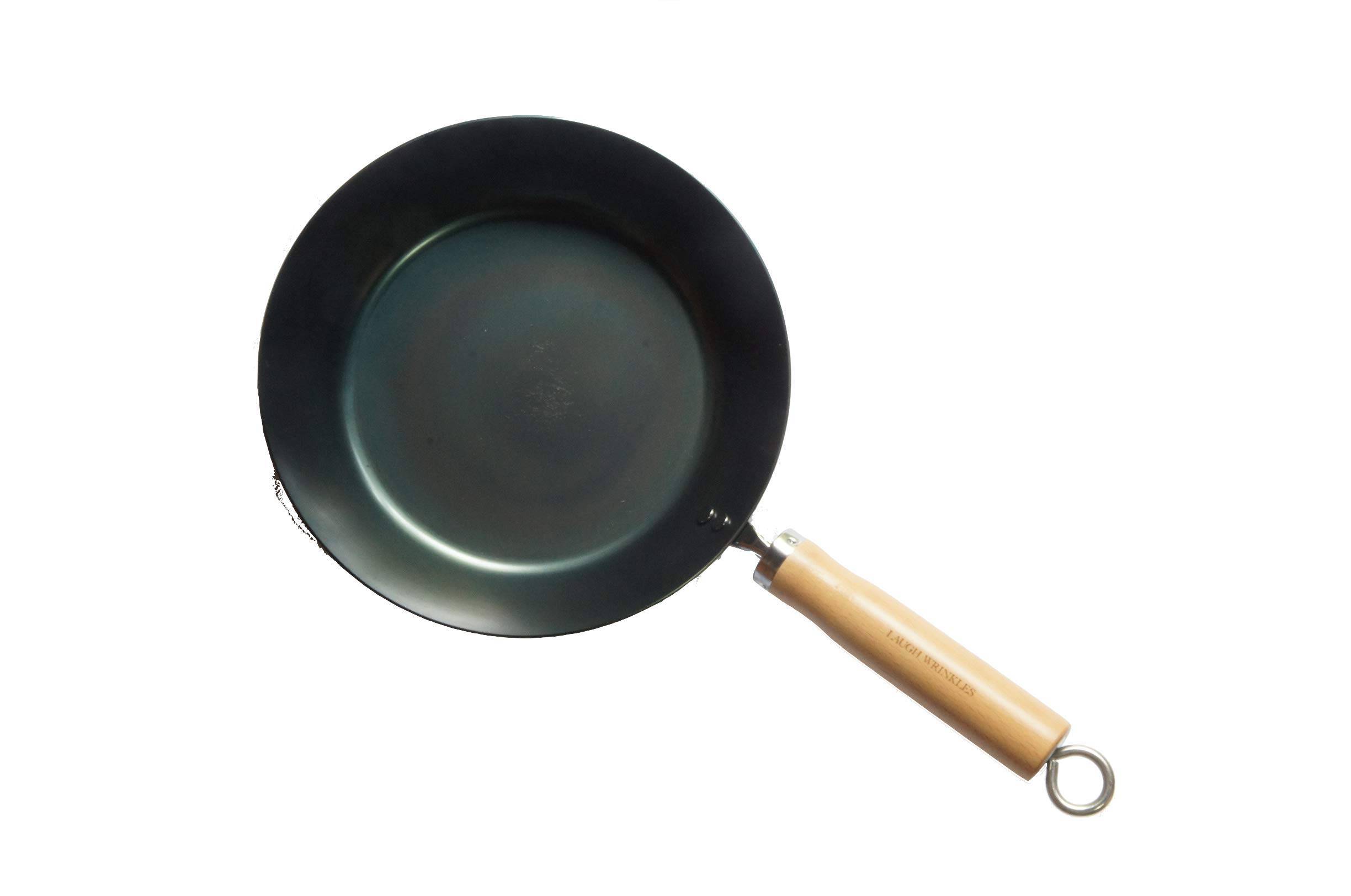 Iron frying pan that grows the more you use hook 26cm plain wood made in no seasoning camping it, included, handle, Japan, lightweight, required, vit