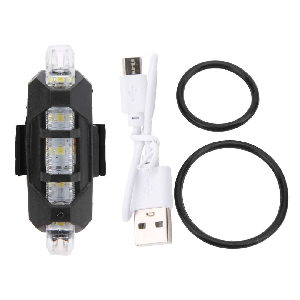 LED-cykellampe med klar og tydelig belysning, blinkende sikkerhedscykellygte, baglygte, USB-genopladelig cykellygte, vandtæt cykelforlygte