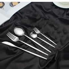 30pcs/6set Dinnerware Knives Fork Dessert Coffee Teaspoons Spoons ware Set Stainless Steel Cutlery Kitchen Tableware