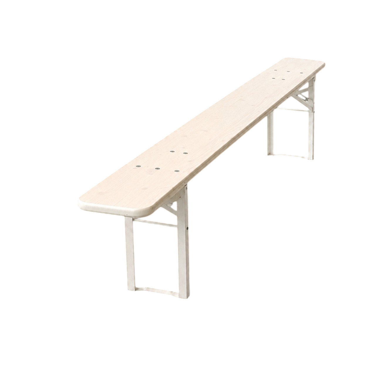 Brau Bænk 220x25 cm - Hvid.