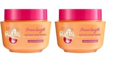 L'Oréal Paris - 2 x ElvitalDream Length Savior Hair Mask 300 ml - Hårkur - Klar til levering - Prismatch