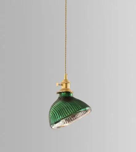 GlassGleam – Retro Glashänglampa för Stämningsfull Belysning - A