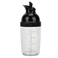 Salladsdressingshaker, 200 Ml Köksläckagefri Förseglad Dressingflaska för Sojasås Vinägrettsallad(svart)