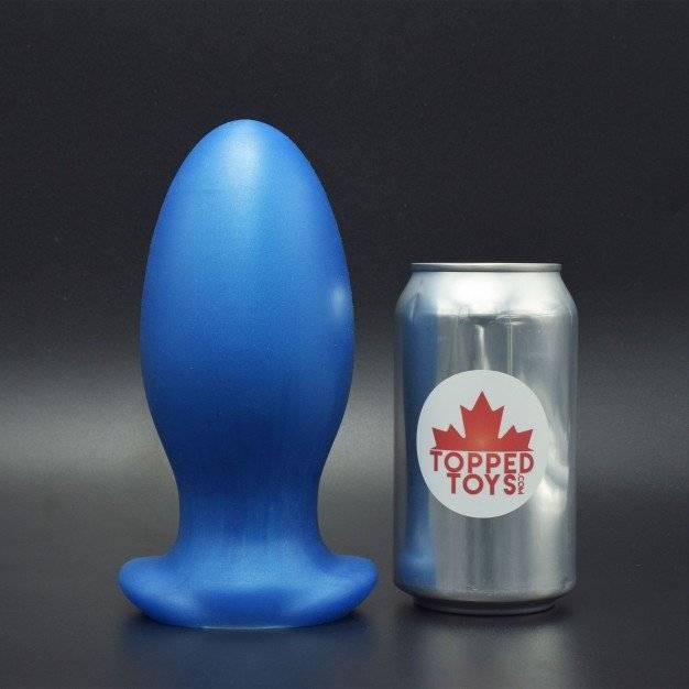 Topped Toys Gape Keeper 93 Blue Steel, premium silicone anal plug 18 x 7.6 cm.