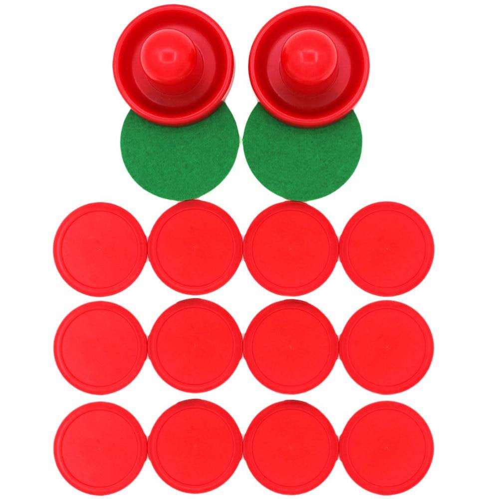 3 uppsättningar /24 st 76mm air hockey pushers pucks ersättning för spelbord målvakter header kit air hockey utrustning tillbehör (röd