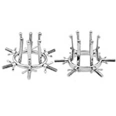 Metall justerbar anal dilatator Vaginal dilator BDSM Sexleksaker för män Kvinnor Anal Expander Anal Bår Anal & Vaginal Speculum Set för sensuell utforskning (Rund & Oval, 2-pack)