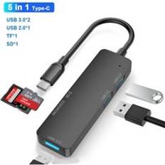 Usb hub c hub adapter 6 in 1 usb c till usb 3.0 hdmi-kompatibel docka för macbook pro för nintendo switch usb-c typ c 3.0 splitter