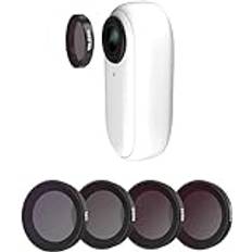 TELESIN Kameraobjektiv filterset för Insta360 GO 3, 4-pack CPL ND32 ND16 ND8 polariseringsfilter neutralt HD skydd för Insta 360 GO 3 tillbehör