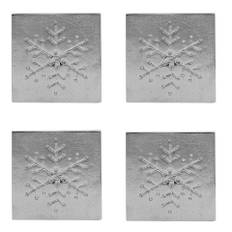Set of 4 Snowflake Coasters One Size