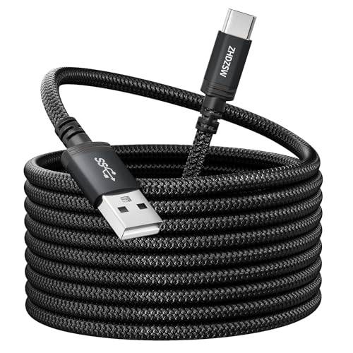 Extra Langes 4M USB C Ladekabel, 3.1A Schnellladekabel, USB anf Typ C Kabel geflochten für PS5 Controller, Samsung Galaxy S10/S9/S8 Plus, Note 10 9 8, LG V30 V20 G6 G5, Moto, LG, HUWEI, Mi9/8,etc
