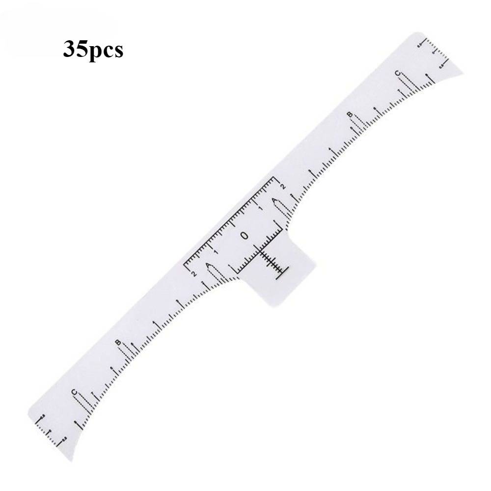 35pcs Disposable Eyebrow Positioning Stickers, Brow Shaping Tool, Eyebrow Positioning Ruler Guide Stickers
