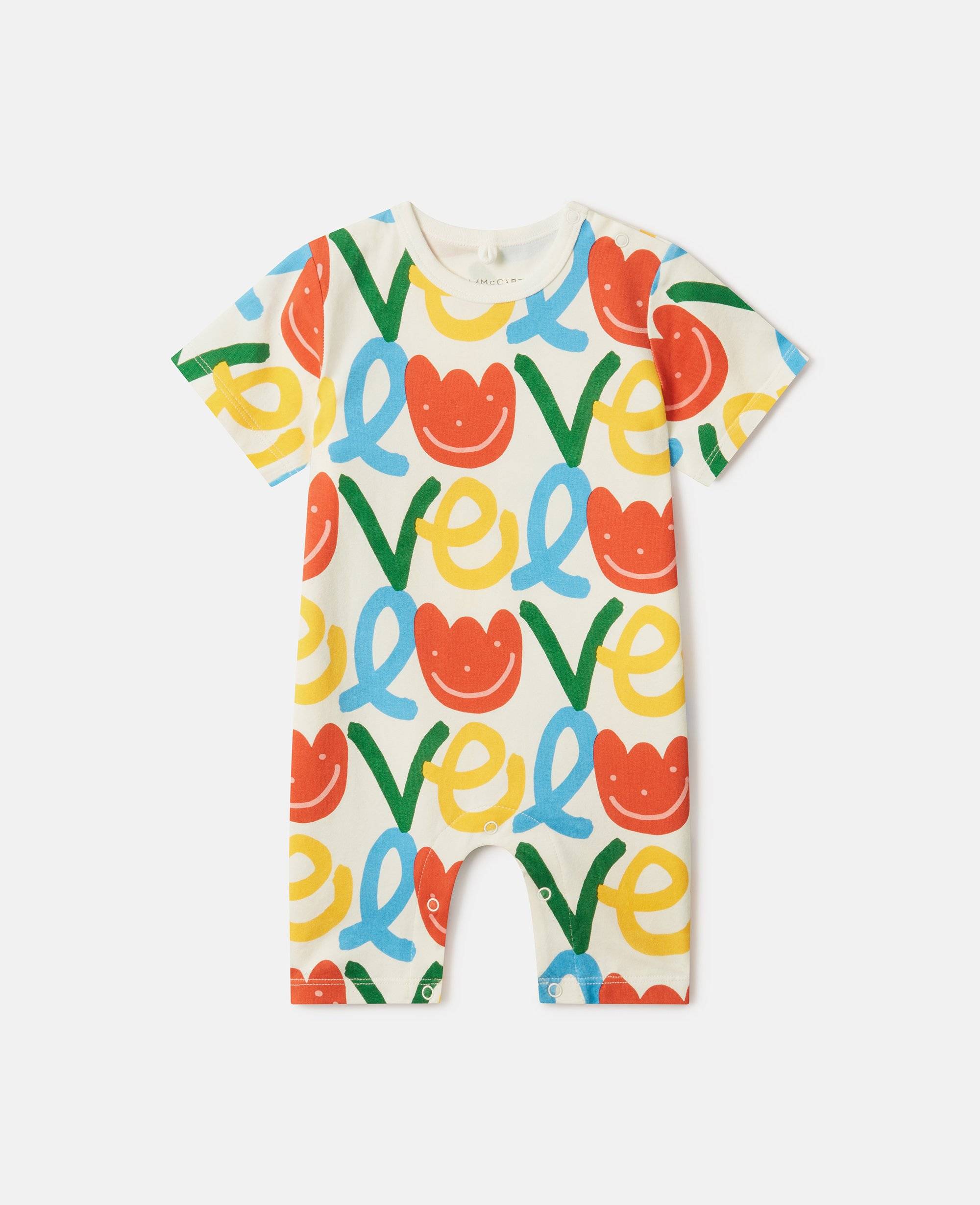 Stella McCartney - All-Over Love Print Romper, , Size: 24m