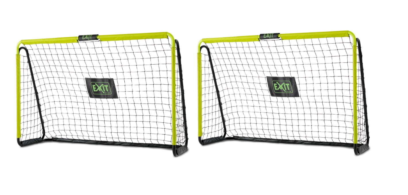 EXIT - Tempo Fodboldmål i Stål 180 x 120 cm - Grøn/Sort (2 stk) - Fri fragt og klar til levering - Prismatch