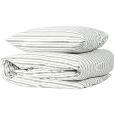Magasin Percale Stripe 140x220cm 180tc Green 0008 Sengetøj