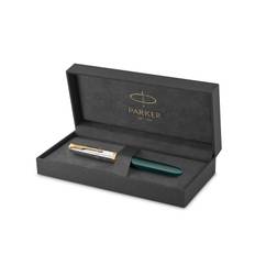 Parker 51 Premium reservoarpenna | Premium-kollektion | Skog Grön | Fint tips | Blått/svart bläck | Presentförpackning
