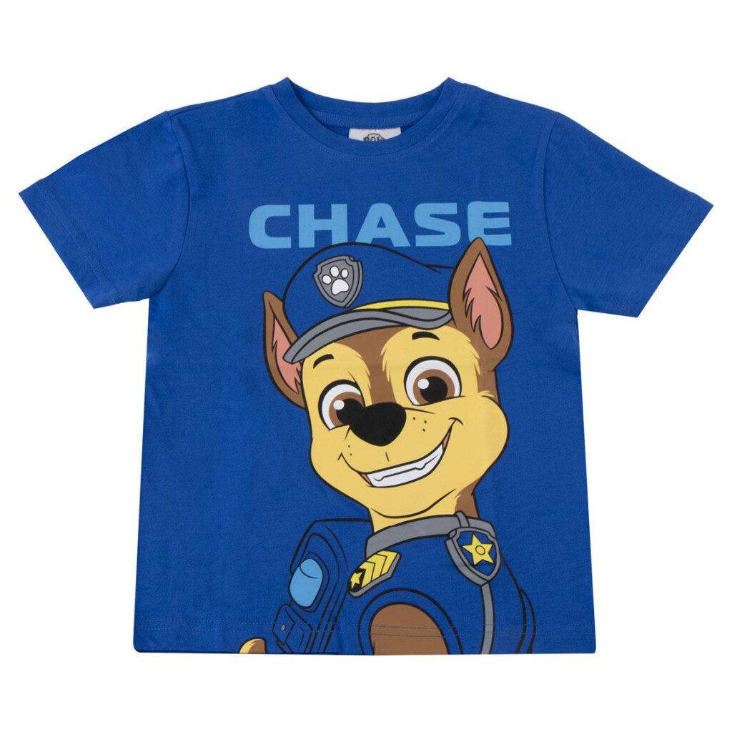 Paw Patrol T-shirt Barn Chase 5 år (110 cm) – Blå Kortärmad i 100% Bomull