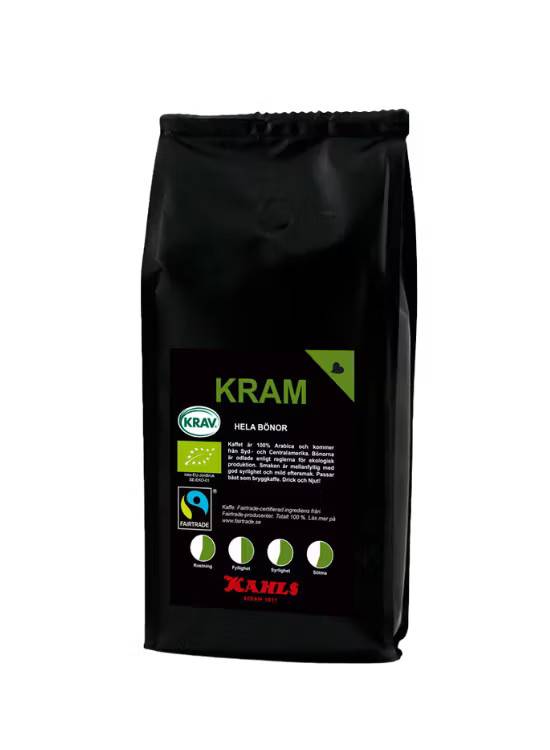 Kahls kaffe KRAM Fairtrade & KRAV 250g hele bønner