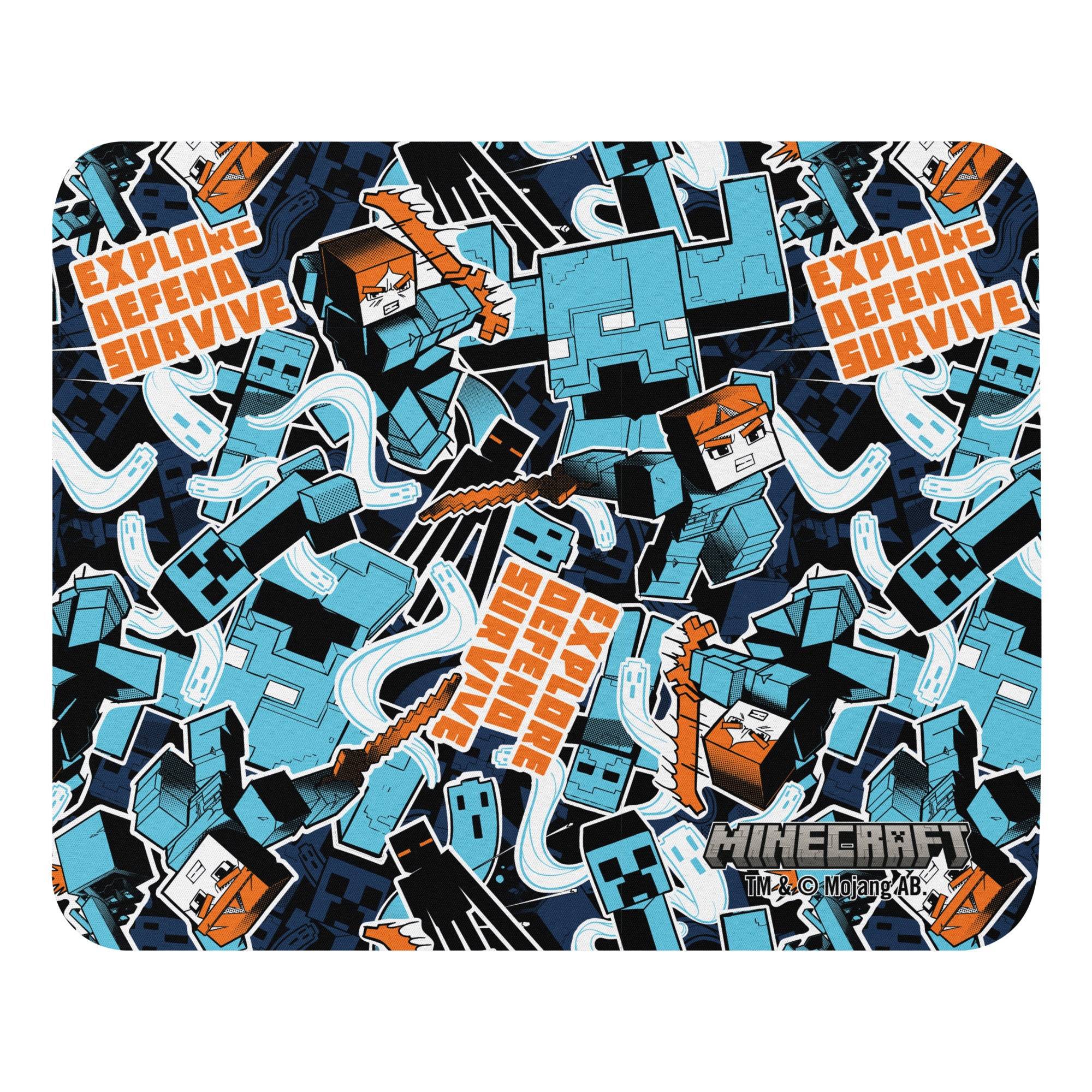 Minecraft Mouse Pad Dungeons II Explore Defend Survive