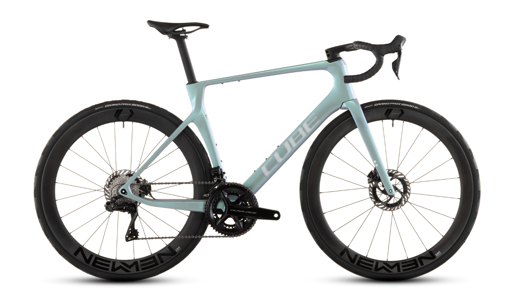Cube Agree C:62 SLT 2026 - Shimano Dura-Ace Di2 2x12sp Power Meter - NEWMEN Advanced A.50 - 162 / 53 / green fusion