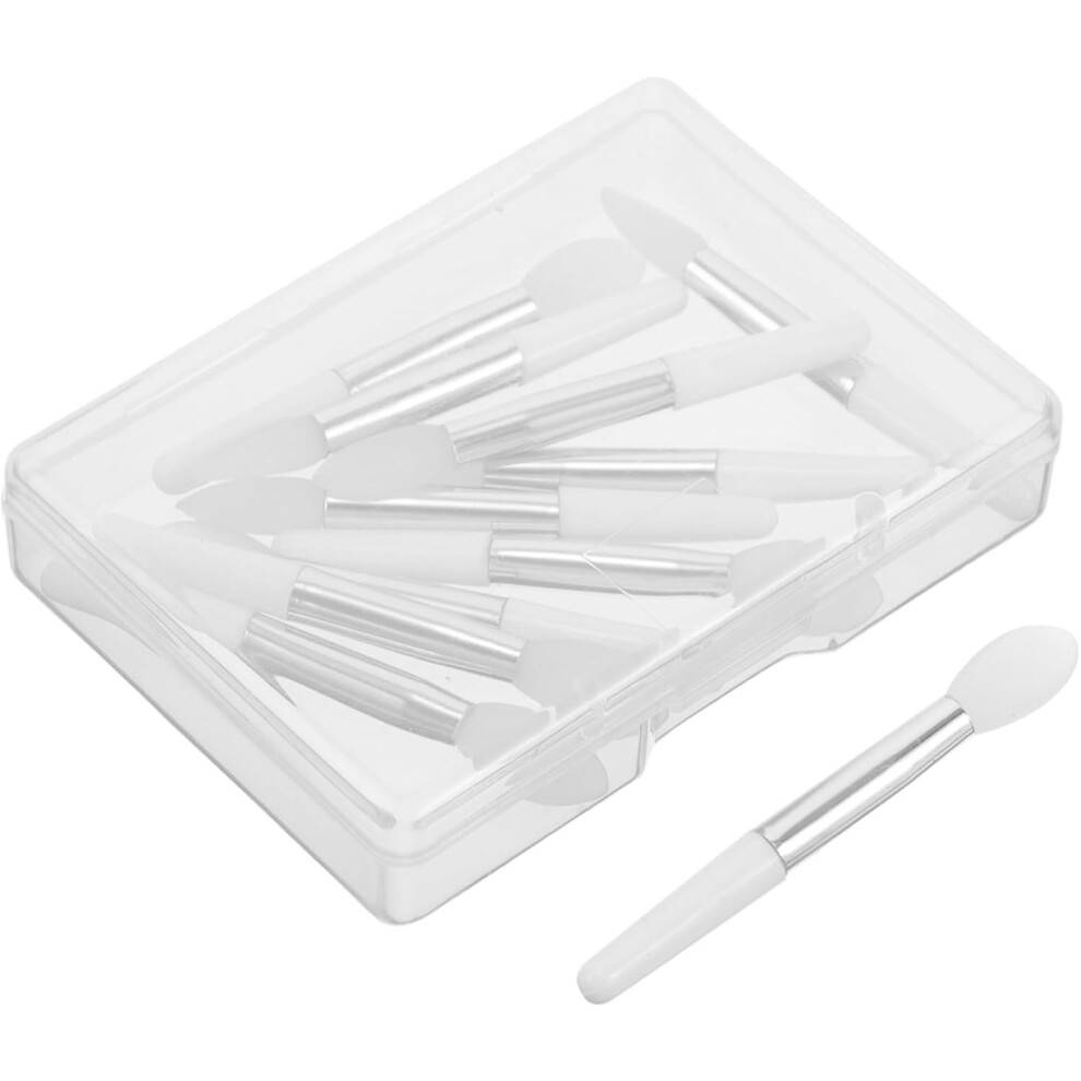 10 st silikon läppborste set maskborste läppbalsam applikator läppstift verktyg bärbart sminkverktyg resefodral