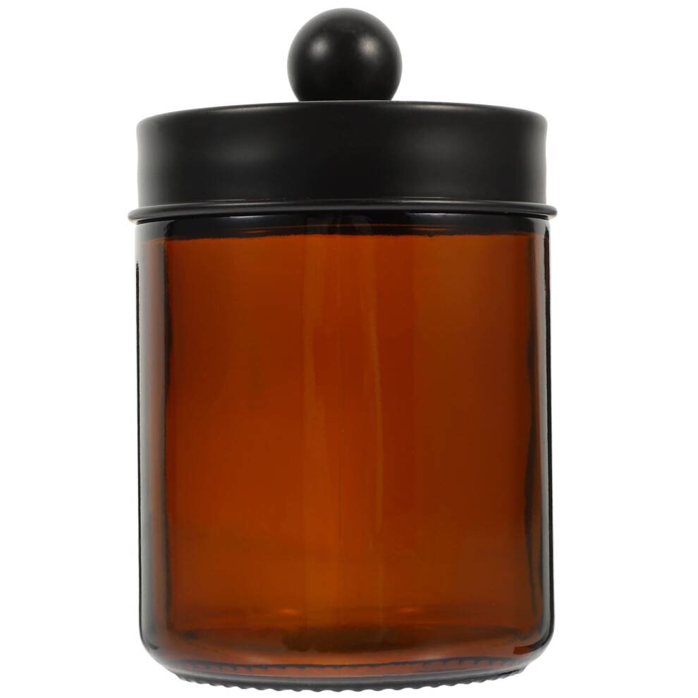 Youliang bärnstensfärgade glasburkar med lock 6oz