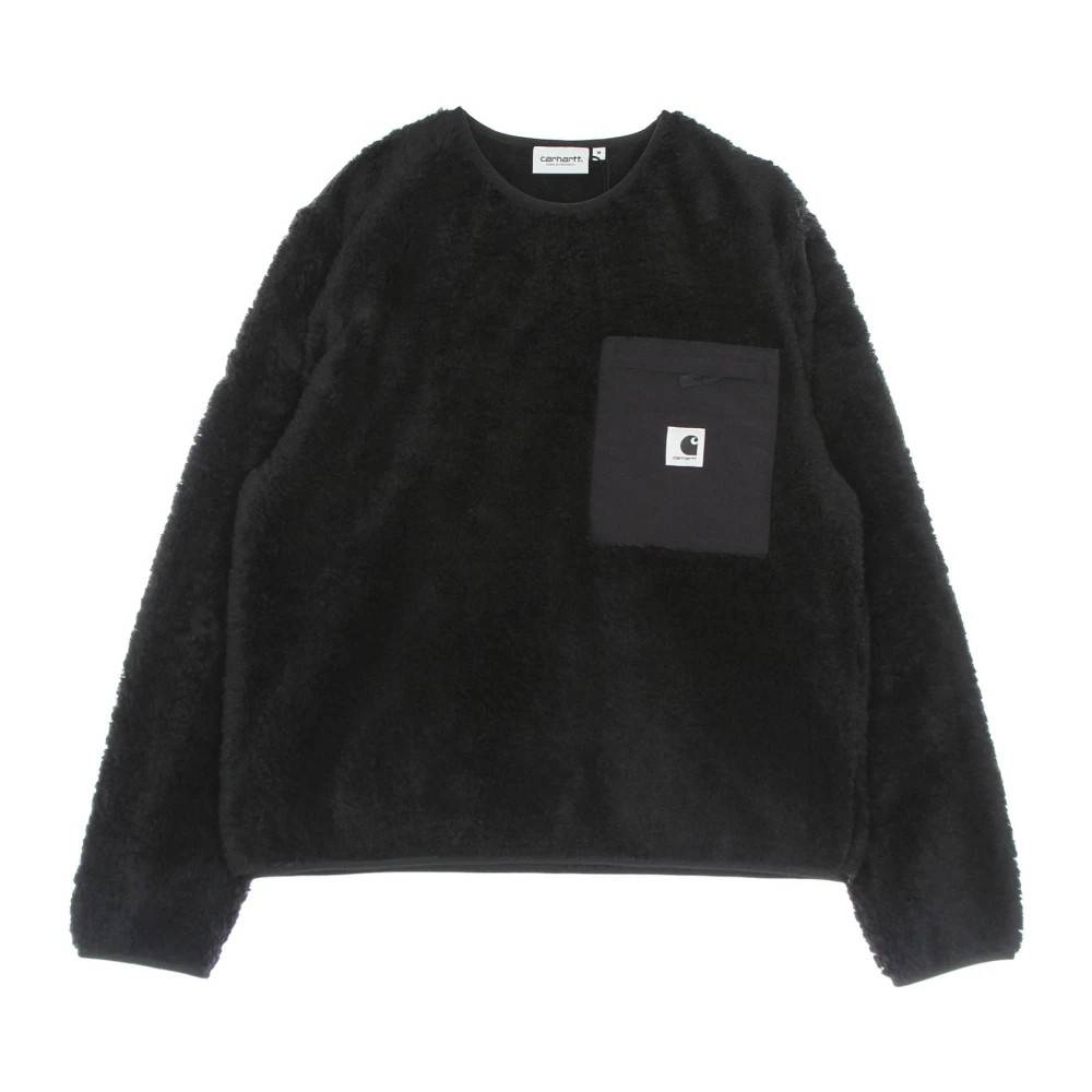 Carhartt Wip Crewneck Sweatshirt med lynlåslomme - Sweatshirts - Dame - Sort - L - Uld