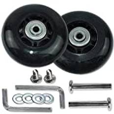 1 par reservhjul för bagage, resväska, OD 70, axlar 35, reparationssats för bagage, resväska (70 mm x 23 mm x 6 mm)