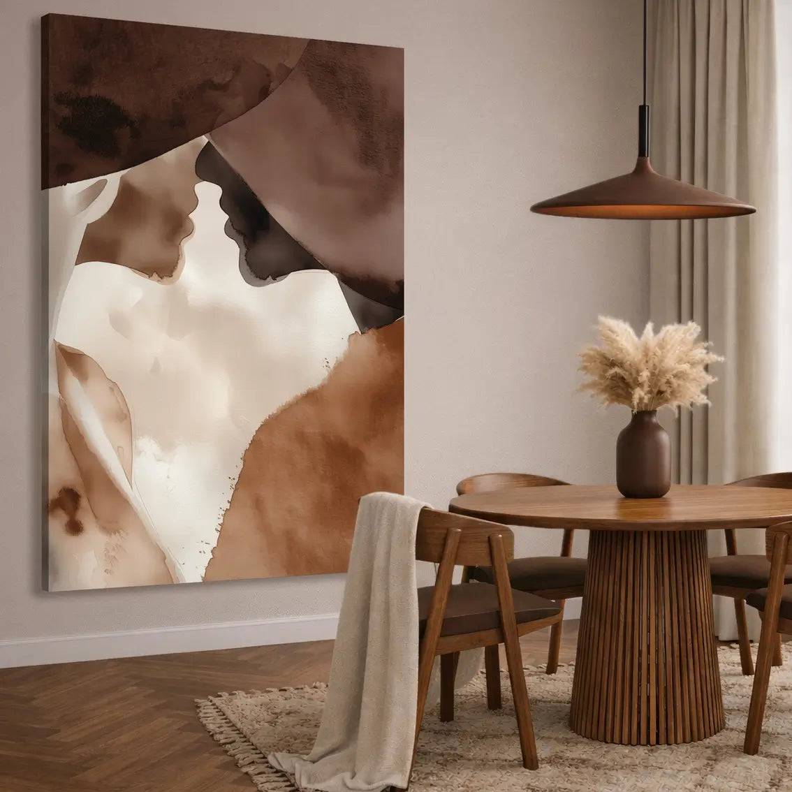 Canvastavla - The Heat Between (100x150) - Beige, Brun