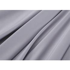 Home Premium Egyptian Luxury Extra Long Cotton Hotel Quality Duvet Cover Double for Duvet or Skin 500 Thread Count Satin Weave Silver Gray with Zipper