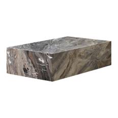 Audo Plinth Table Low Sofabord Grey Galaxy Marble