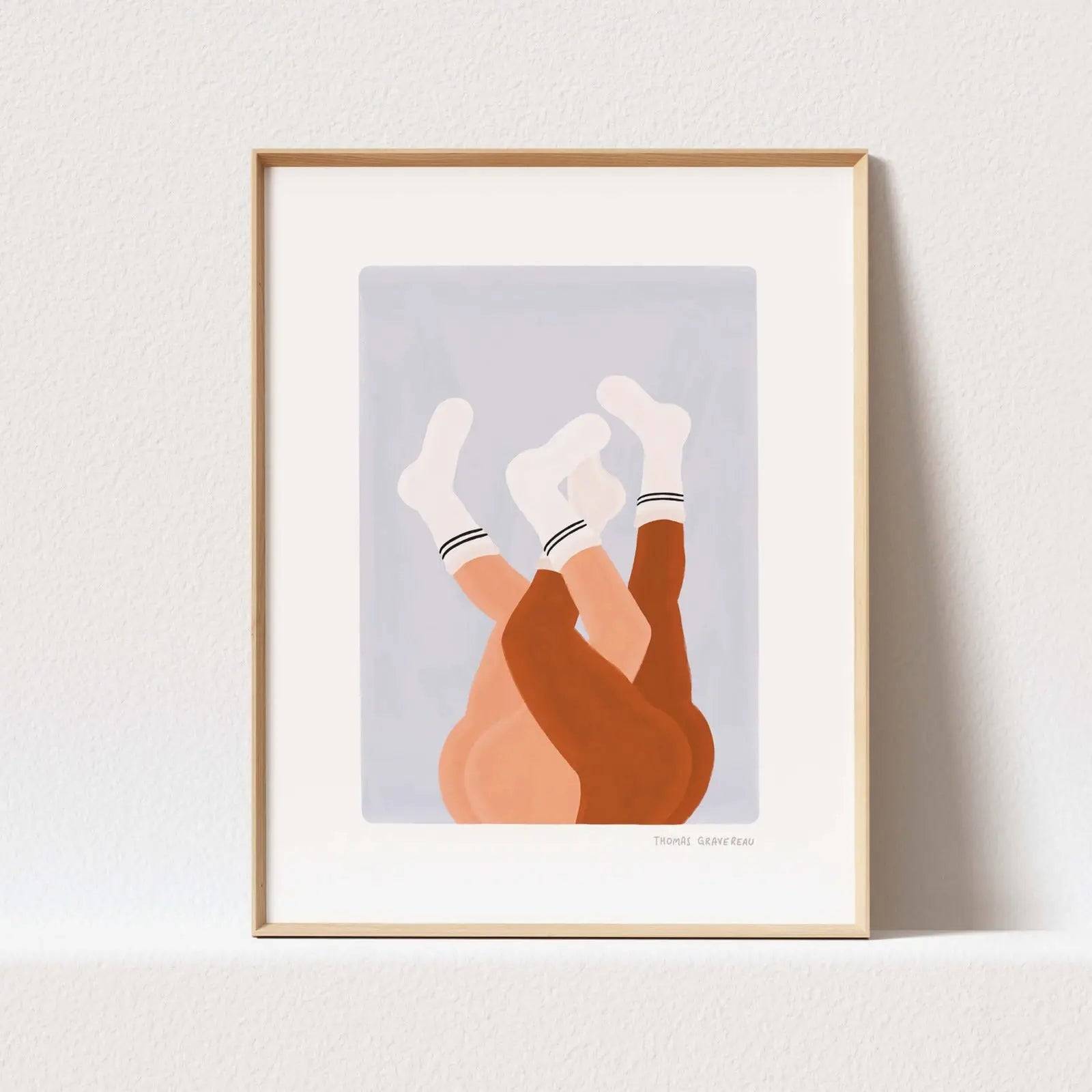 A4 Love Socks Art Print Poster