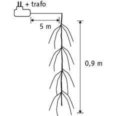 Gren med lys 90 cm lang