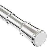 Duschstång i rostfritt stål 75-175cm/29,5-69" badrumsskena (Silver)