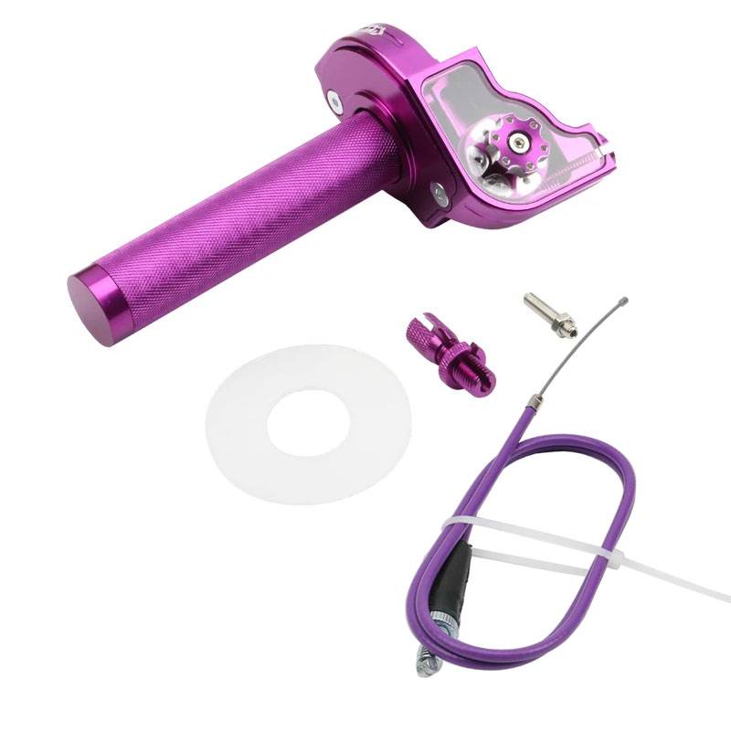 For Moped Scooter ATV Quad Bike Motorcycle Universal Accelerator Throttle Twist Grips Handlebars Cable CNC Aluminum 22mm