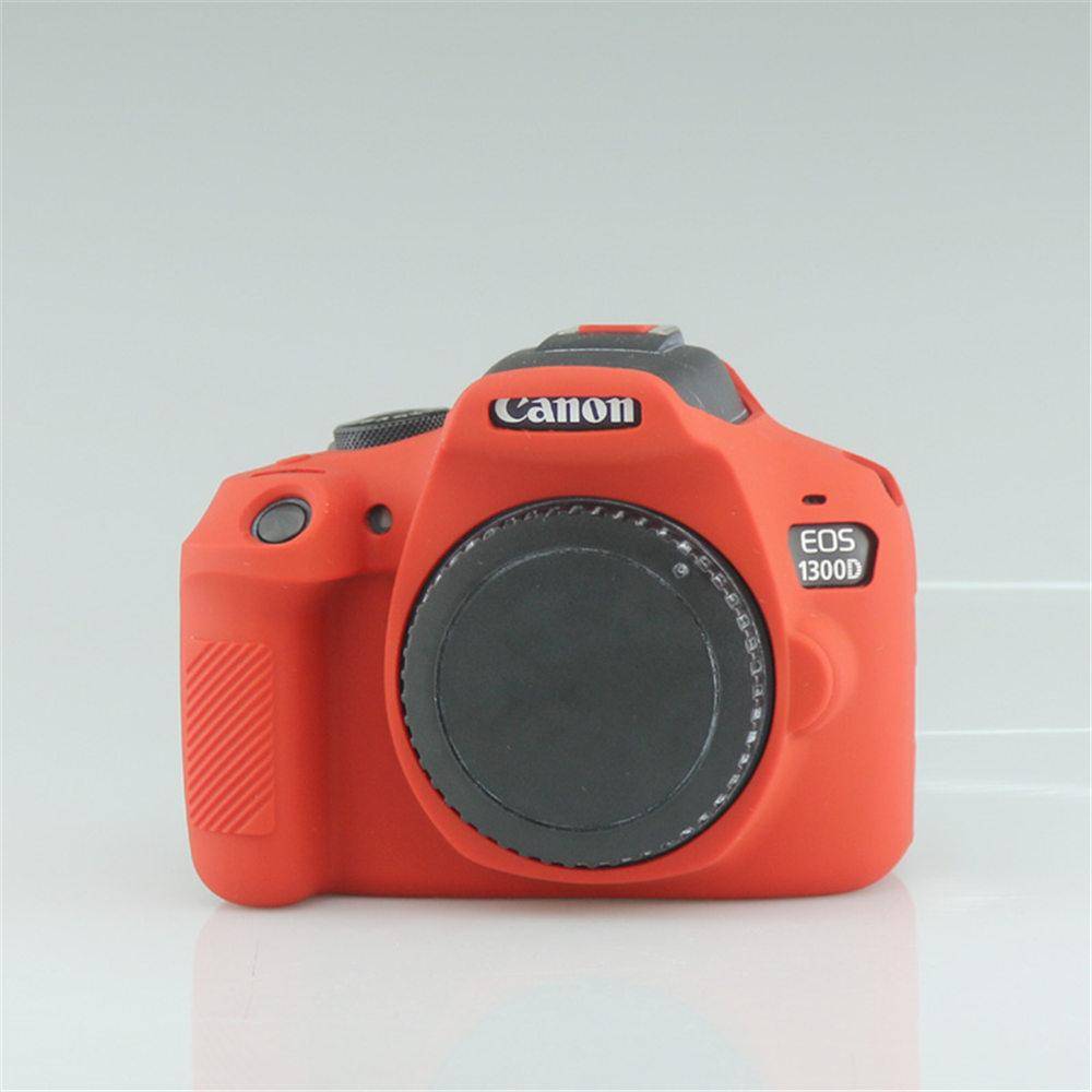 Mjukt Silikon Pansar Kamerahusfodral För Canon EOS 1300D 1500D 2000D Rebel T7 Kiss X90 Gummiöverdrag black