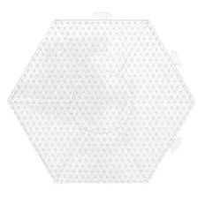 Pärlplatta Midi hexagon, 15,5×13,5 cm – för våra rörpärlor som är Ø5 mm