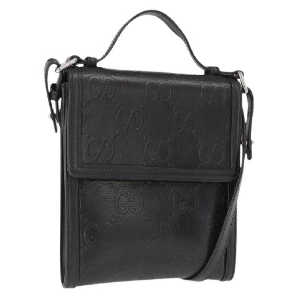 Gucci Vintage Pre-owned Canvas Cross Body Taske - Vintage - Dame - Sort - ONE SIZE -